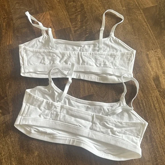 White Cotton Bralette Duo - Picture 2 of 3